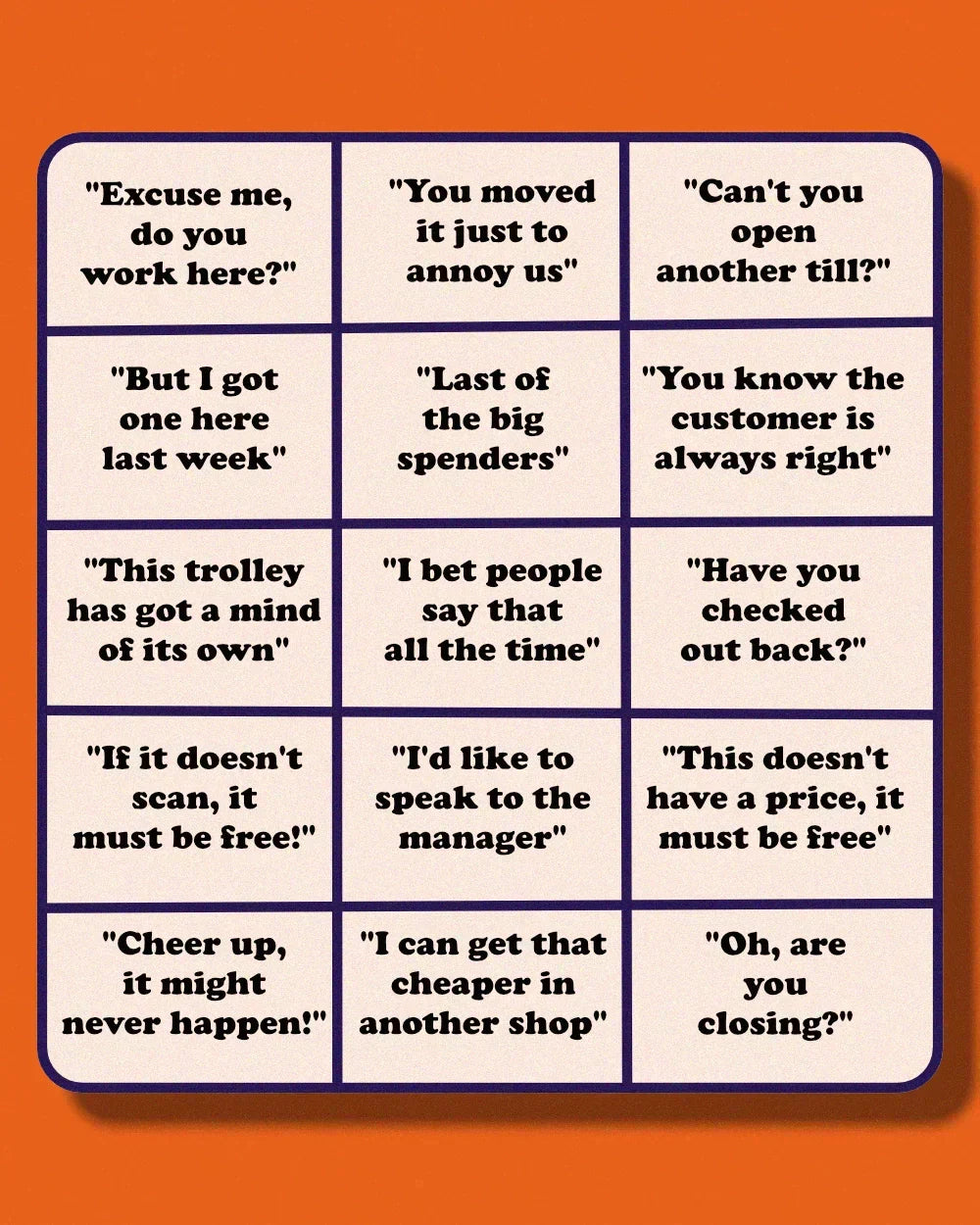 How About A Game Of Customer Quote Bingo?