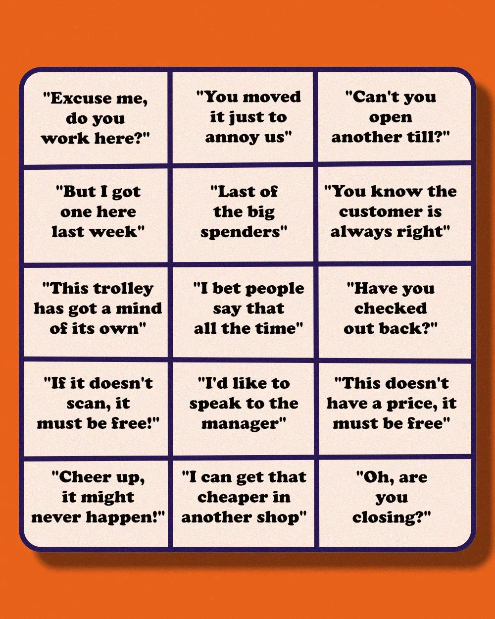 How About A Game Of Customer Quote Bingo?